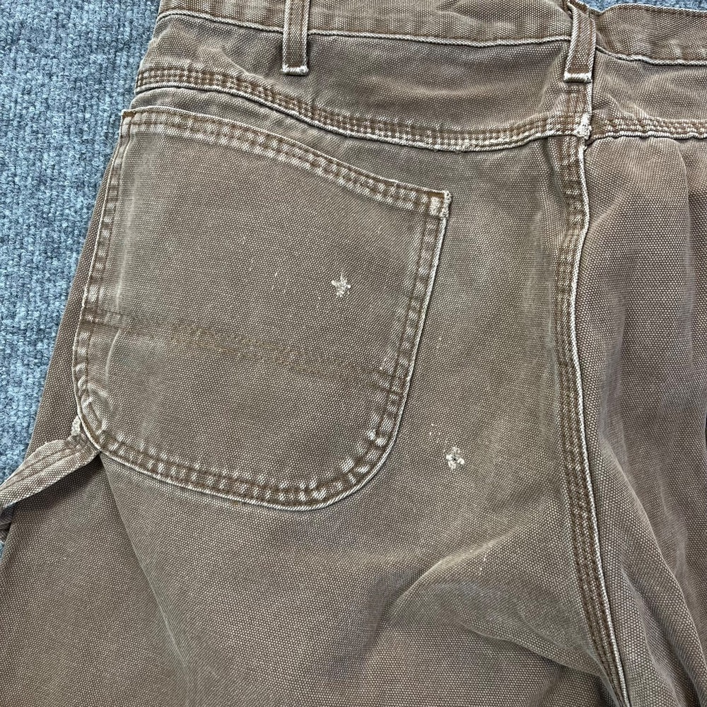 Dickies Carpenter Pants Men's Brown Canvas High Rise Relaxed Workwear - 38X29.5 - Picture 14 of 16